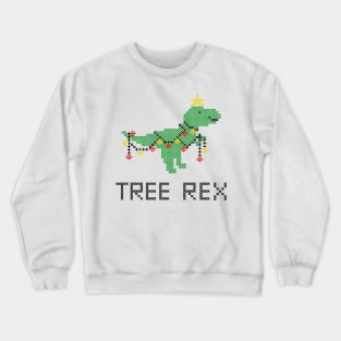 Tree Rex Christmas Dino Crewneck Sweatshirt